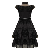 Kids Children Jenna Ortega Black Dress Outfits Cosplay Costume Halloween Carnival Suit